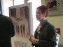 Vernissage de l'exposition de peinture de Chantal GRES artiste peintre à Rodez en Aveyron  à Villefranche de Panat