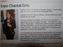 Article de presse sur l'exposition de peinture de Chantal GRES artiste peintre à Rodez en Aveyron  à Villefranche de Panat