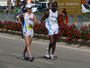 Ein italienisches Paar. Anna Clemente (ITA) über 10 km und Jean-Jacques Nkouloukidi (ITA) über 50.