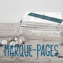 marque-pages, création reliure cousue Marie Donnot, atelier idéEphémère, 64260 Bielle