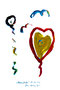 “Herzsüden“ 25 - Seelenbild 3 - WVZ 3.269 / datiert Wiesmoor, 11.12.00 / diverse Farben auf Papier / Maße b 30,0 cm * h 42,0 cm