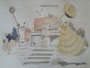 "Школьный двор", 2007, бумага, граф. карандаш, акварель, 42x59,5 cm