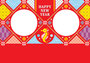 辰年イラスト年賀状デザイン「たつのおとしご和柄フレーム」HAPPY NEW YEAR（Year of the dragon illustration new year's card greeting post card design frame）