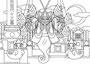 【無料ぬりえ用線画イラスト】墓地の狐火