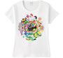 カラフル色相環グラデーションと白黒カラス（colorful hue circle gradation with black and white crow）カラフル 色相環 グラデーション カラス 鳥 にわとり ニワトリ 鶏 動物 イラスト colorful hue circle gradation crow bird chicken rooster animal illustration