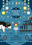 ２０２１年丑年イラスト年賀状デザイン「願いを込める牛とキラキラ星夜空の牡牛座」HAPPY NEW YEAR（year of the ox illustration new year's card greeting post card design cow make a wish and Taurus in the glitter starry night sky happy new year）