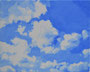 Nuages 1, 2025, huile sur toile, 24 cm x 30 cm