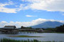 鶴の舞橋と岩木山