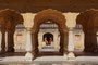 Indien. Das Amber Fort. Der gewaltige Festungspalast wurde 1592 auf Befehl von Raja Man Singh I. auf den Fundamenten älterer Burganlagen aus dem 11. Jahrhundert errichtet. 