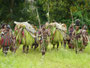 Papua Neuguinea. Provinz East Sepik. Besuch im Dorf Kambaramba. Hier wird von den Stämmen der Krokodilkult gepflegt. So bleiben die Menschen mit ihren Ahnen in Kontakt. Die Verstorbenen werden, dem Glauben nach, als Krokodil wiedergeboren. 