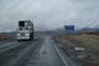 Chile. Fahrt über die bolivianische Grenze nach Chile in den Lauca Nationalpark.