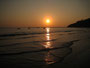 Myanmar. Ngapali Beach liegt fast unberührt an der Westküste von Myanmar direkt am Golf von Bengalen. Sonnenuntergang.