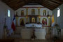 Chile. Auf der Fahrt von San Pedro de Atacama zum Salar de Atacama liegt das Dorf Toconao mit seiner bekannten Dorfkirche.