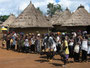 Elfenbeinküste. Dorfbesuch beim Stamm der Yacouba. Traditionelles Fest mit geheimnisvollen Tänzen der Yacouba.