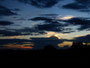 Elfenbeinküste. Korhogo ist die bevölkerungsreichste Stadt im Norden des Landes. Sonnenuntergang.