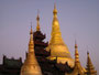 Myanmar. Hauptstadt Yangon. Die Shwedagon Pagode gilt als das Wahrzeichen des ganzen Landes. Die komplett vergoldete Pagode ist über 100 m hoch und an der Spitze mit Edelsteinen besetzt.