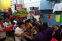 Mexico. Besuch in der riesigen Markthalle von Oaxaca. Hier in der "Hölle" treffen sich die Einheimischen zum Essen mit der ganzen Familie. Alles wird frisch zubereitet. Tortillas, Fleisch, Gemüse und natürlich scharfe Soßen.