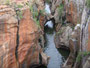 Südafrika. Die Bourke’s Luck Potholes. An der Panoramaroute in Mpumalanga liegen auch die Bourke’s Luck Potholes, wunderschöne Felsauswaschungen, die schon vor vielen Millionen Jahren durch Wasserstrudel und mitgeführtes Geröll entstanden sind.