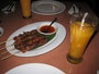 Myanmar. Abendessen in der Stadt Mandalay.
