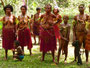 Papua Neuguinea. Provinz Madang. Das Tanzen und Singen hat in der Kultur von Papua Neuguinea einen sehr hohen Stellenwert. Ein Sing Sing mit Geistertanz festigt den Zusammenhalt des Stammes und schreckt die Feinde ab.