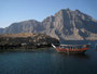 Oman. Die Halbinsel Musandam liegt am Persischen Golf direkt an der Straße von Hormuz.