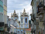 Brasilien. Salvador da Bahia. Die "schwarze Seele" Brasiliens. Das Altstadtviertel Pelourinho ist das Herz von Salvador. Die alten Barockhäuser und Kirchen sind das Wahrzeichen der Stadt.