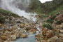 Karibikinsel Dominica. Eine der spannendsten Touren in der Karibik ist die Wanderung zum Boiling Lake. Für die ca. 13 km und 900 hm benötigt man etwa 6 Stunden. Dabei wird von steilen Abhängen bis zu vulkanischen Abgründen alles geboten. Perfekt. 