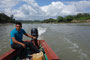 Mexico. Bootstour nach Yaxchilán. Der Usumacinta-Fluss bildet die natürliche Grenze zwischen Mexico und Guatemala.