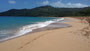 Karibikinsel Guadeloupe. Der Grande Anse an der Westküste ist der schönste Strand der Insel.