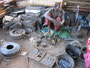 Mali. Die Stadt Mopti. In dieser Bootswerft werden in Handarbeit die Pinassen gebaut.