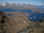 Grönland. An der Ostküste bei Tasiilaq. Blick auf den Kong Oskar Fjord und den Polarstrom.