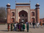 Indien. Agra. Das Eingangsportal zum Taj Mahal.
