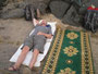 Expedition Danakil-Wüste. Trekking durch die Danakil-Wüste bei über 50°C im nicht vorhandenen Schatten. Lagerplatz im Lavafeld des Erta Ale-Vulkans.