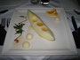 Madeira. Einheimische Küche. Melone an Madeirawein.