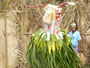 Papua Neuguinea. Provinz East New Britain. Masken-Zeremonie in Kokopo. Einmal im Jahr treffen sich die Einheimischen aus allen Provinzen, um ihre Tänze und Riten aufzuführen. Mit Hilfe der traditionellen Masken sollen die bösen Geister vertrieben werden.