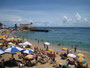 Brasilien. Salvador da Bahia. Die "schwarze Seele" Brasiliens. Hier am alten Leuchtturm befinden sich die beliebten Stadtstrände von Salvador.