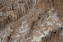 Chile. Das Valle de la Luna, das "Mondtal" in der Atacama. Die Atacamawüste ist eine der trockensten Landschaften der Erde. Es gibt hier Orte, an denen jahrzehntelang kein Regen registriert wurde.