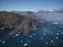 Grönland. Hubschrauberflug von Tasiilaq nach Kulusuk über das Eismeer.