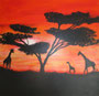 Giraffen Acryl 70 cm x 70 cm