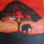 Elefant Acryl 70cm x 70 cm