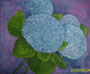 "Blaue Hortensie" Acryl auf Keilrahmen 50 cm x 60 cm