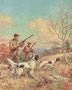 Bird hunters with dogs on point