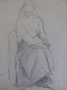 Femme assise, env. 1950 (dessin, 25 x 32.5 cm, coll. part. MR) verso de "femme, env.1950"