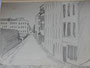Rue Vauban à Brest, env. 1950 (crayon, 16 x 12 cm, coll. part. MR)