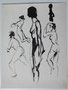 Silhouettes, env. 1948 (dessin, 25 x 33 cm,  coll. part. MR)