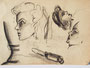 Etudes au crayon, env. 1950 (16.5 x 12.5 cm, coll. part. MR)