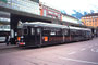 Gelenktriebwagen "Ehemaliger Hagener" der Stubaitalbahn am Hauptbahnhof Innsbruck vor Abfahrt nach Bahnhof Fulpmes. Farbdiapositiv 24  x 36  mm; © Johann G. Mairhofer 1992.  Inv.-Nr. nc135nn6A8E90.01_18