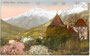 Texelgruppe der Ötztaler Alpen von der Burg PLANTA in der Plantastraße in Obermais aus. Photochromdruck 9x14cm; Edition Photoglob, Zürich um 1905.  Inv.-Nr. vu914pcd00050