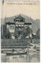 Sommergast im Ruderboot bei der Villa "Heinrich" in Pertisau, Gemeinde Eben am Achensee. Lichtdruck 9 x 14 cm; Urhebervermerk: Photograph Puscher, Freudenthal (ohne Bezeichnung der Region) wohl um 1910.  Inv.-Nr. vu914ld00010