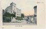 Ansitz Rainegg, Waldaufstraße 16 (links) und die Nagglburg (Mitte) in Hall in Tirol, Gbz. Hall, Bzk. Innsbruck-Land, Gefürst. Grafsch. (heute Bundesland) Tirol. Farblichtdruck 9 x 14 cm; K. Ledermann, Wien I., Fleischmarkt 12, 1906.  Inv.-Nr. vu914fld0003